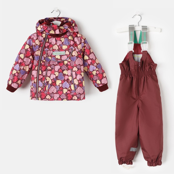 Комплект для девочки "SONNY", рост 80 см, принт бордо CS17-03_М