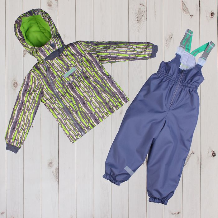 Комплект для мальчика "MAX", рост 86 см, принт серо-салатовый CS17-04_М