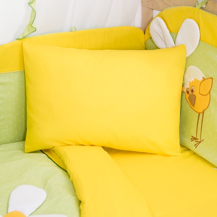 Комплект в кроватку "Цыпленок" (7 предметов), цвет зелёный 30134