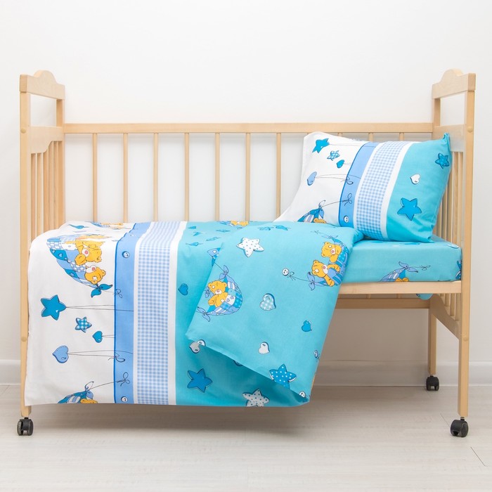 Детское постельное бельё "Баю-бай", цвет голубой 33372