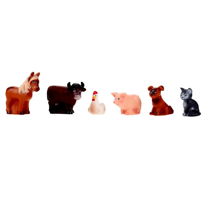 цена Резиновая игрушка «Набор Домашние животные»