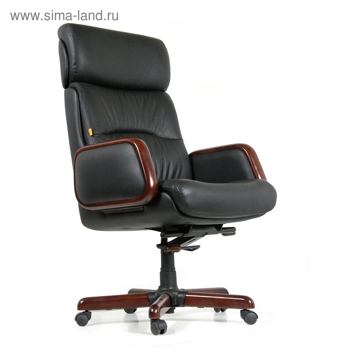 Кресло руководителя Chairman 417 натуральная кожа черная кресло руководителя chairman 408 кожа pu коричневый