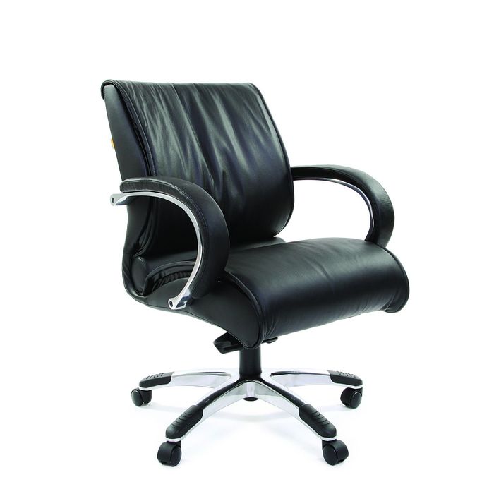 Кресло руководителя Chairman 444 натуральная кожа черная