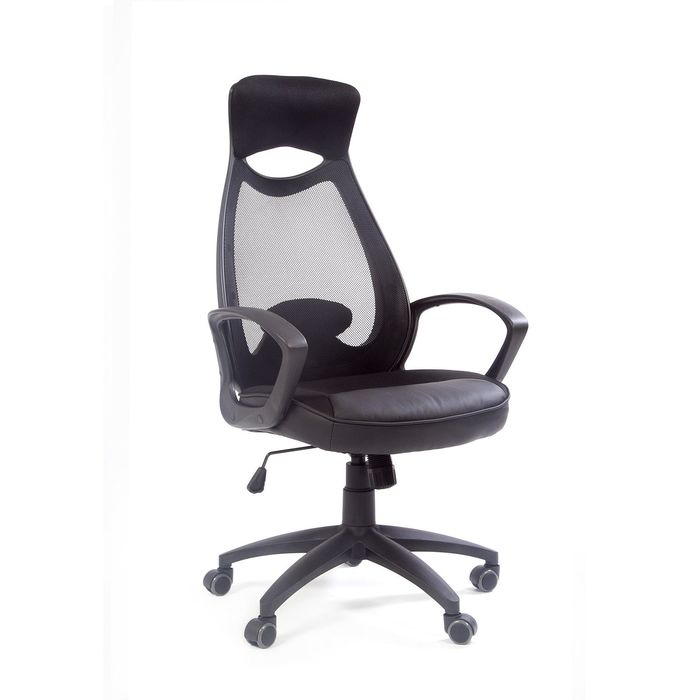 Кресло руководителя Chairman 840 черный пластик DW01/SW01 черное