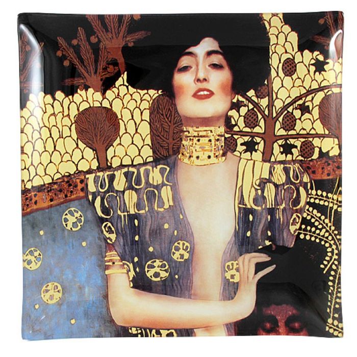 Тарелка квадратная "Юдифь", Г. Климт, 25х25 см