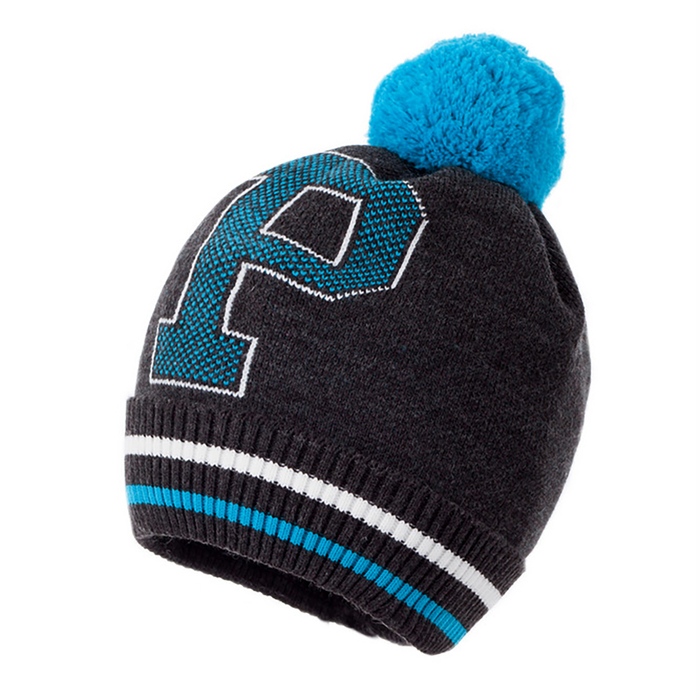 Головной убор детский (шапка) для мальчика, возраст 1-2 года, цвет серый C-794_М