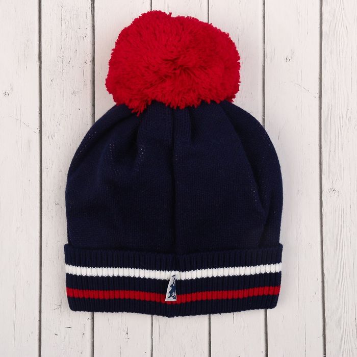 Головной убор детский (шапка) для мальчика, возраст 1-2 года, цвет тёмно-синий C-794_М