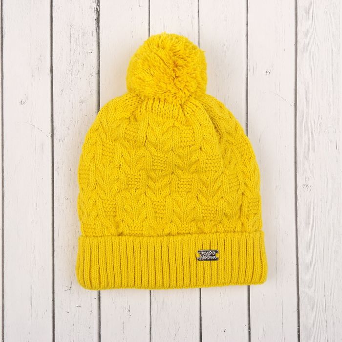 Шапка для девочки, размер 48-50, цвет жёлтый Cd-777_М