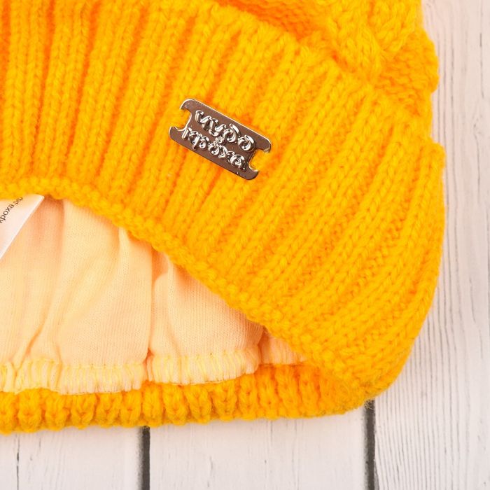 Шапка для девочки, размер 48-50, цвет жёлтый Cd-780_М