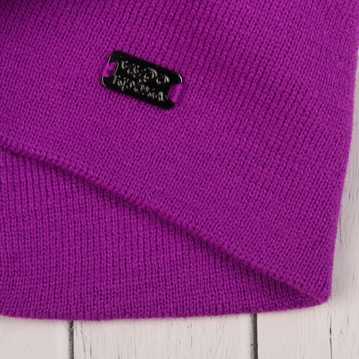Шапка для мальчика, размер 54, цвет сиреневый Cd-818