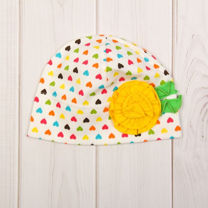 Шапка для девочки "Линда", размер 36-38, цвет молочный I-3-08 _М