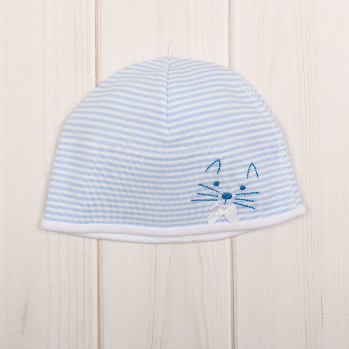 Шапка детская "Ми-ми", размер 40-42, цвет голубой I-43 _М