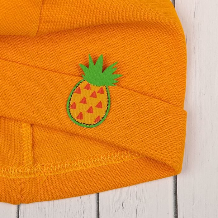 Шапка детская "Ананасик", размер 40-42, цвет оранжевый P-183-03 _М