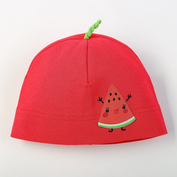 Шапка для девочки "Фруктисы", размер 44-46, цвет гранатовый P-289-01 _М