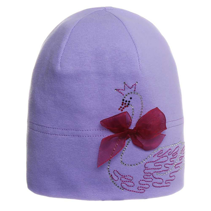 Шапка для девочки "Лебедь", размер 48-50, цвет сиреневый P-301 _М