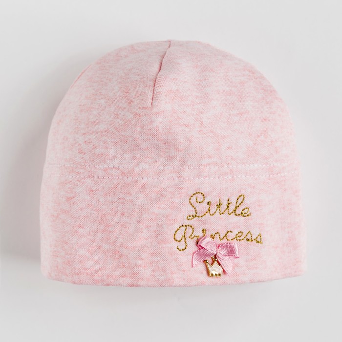 Шапка для девочки "Принцесса", размер 42-44, цвет розовый PF-295 _М