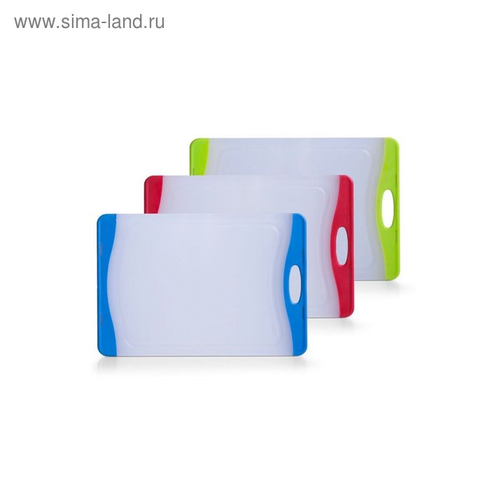 Разделочные доски  Сима-Ленд Доска разделочная, пластик, размер 22х15х1 см, цвет МИКС