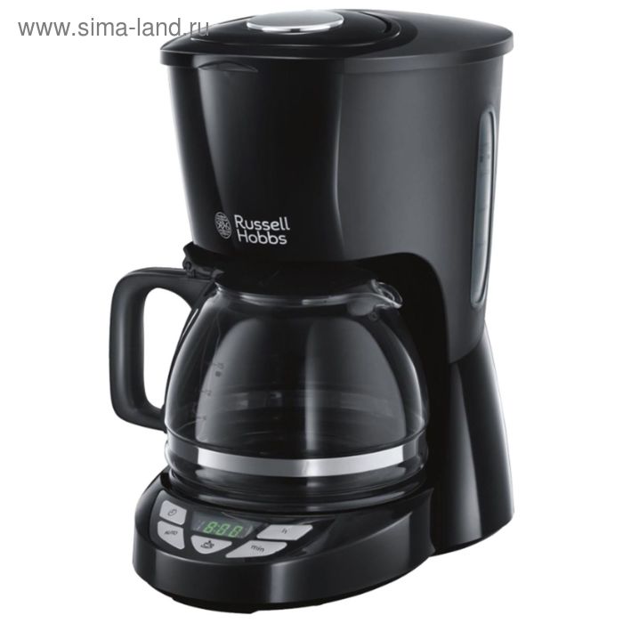 Кофеварка Russell Hobbs Textures Plus+ 22620-56, капельная, 2400 Вт, 1.25 л, чёрная