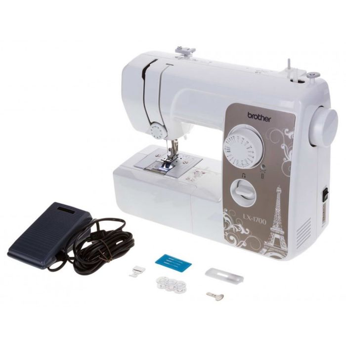 Швейная машина Brother LX-1700, 17 операций, обметочная, потайная, эластичная строчка