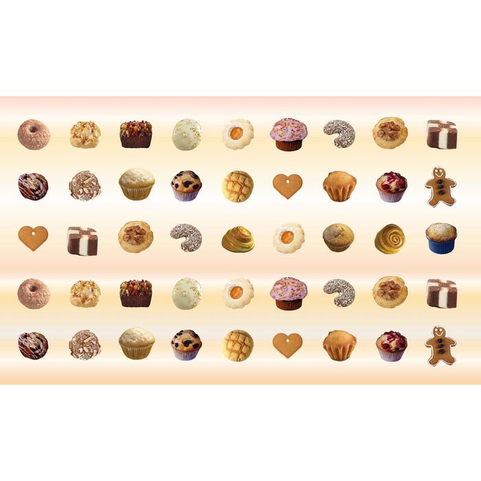 Стеклянный фартук закаленное стекло М1 "Сладости-2", 600х1000х4