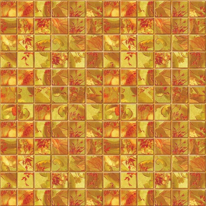 Стеклянный фартук закаленное стекло М1 "Осеняя абстракция", 600х600х4