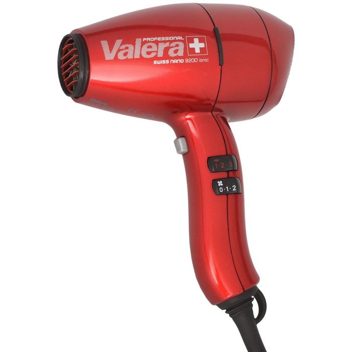 Фен Valera Swiss Nano 9200Y RC, 2000 Вт, 2 насадки, 3 режима нагрева, 2 скорости, красный
