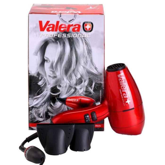 Фен Valera Swiss Nano 9200Y RC, 2000 Вт, 2 насадки, 3 режима нагрева, 2 скорости, красный