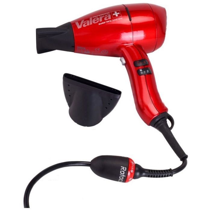 Фен Valera SN9400Y RC, 2400 Вт, 2 насадки, 3 режима нагрева, 2 скорости,ионизация, красный