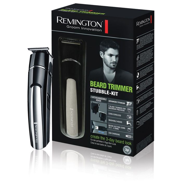 Машинка для стрижки Remington MB4110, 2 насадки, лезвия Т-образной формы