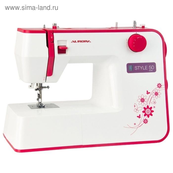 Швейная машина Aurora Style 50, 70 Вт, 12 операций, автомат, бело-розовая