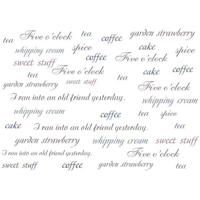 Стеклянный фартук закаленное стекло М1 "Слова", 600х800х4