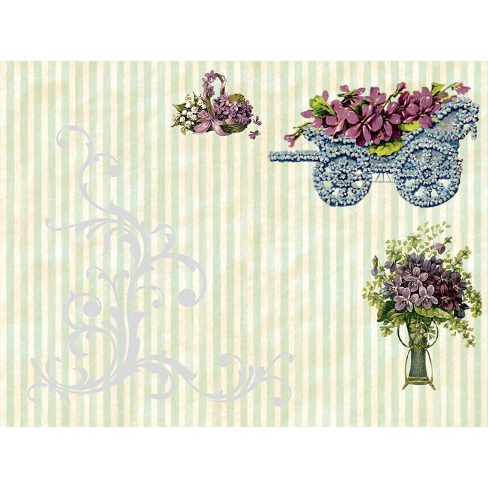 Стеклянный фартук закаленное стекло М1 "Прованс", 600х800х4