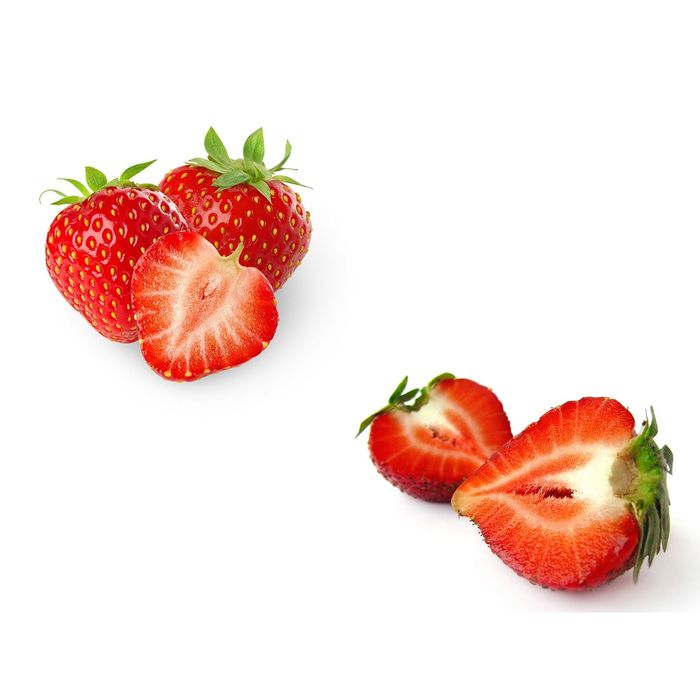 Стеклянный фартук закаленное стекло М1 "Клубника", 600х800х4