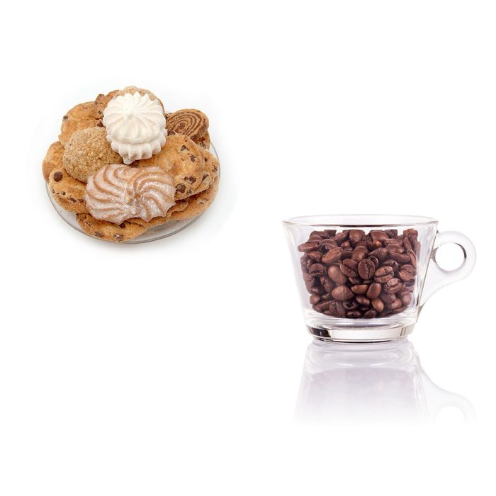 Стеклянный фартук закаленное стекло М1 "Печенье", 600х800х4