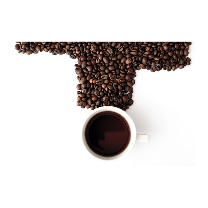 Стеклянный фартук закаленное стекло М1 "Кофе", 600х1000х4