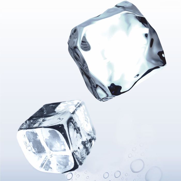 Стеклянный фартук закаленное стекло М1 "Кубики льда", 600х600х4