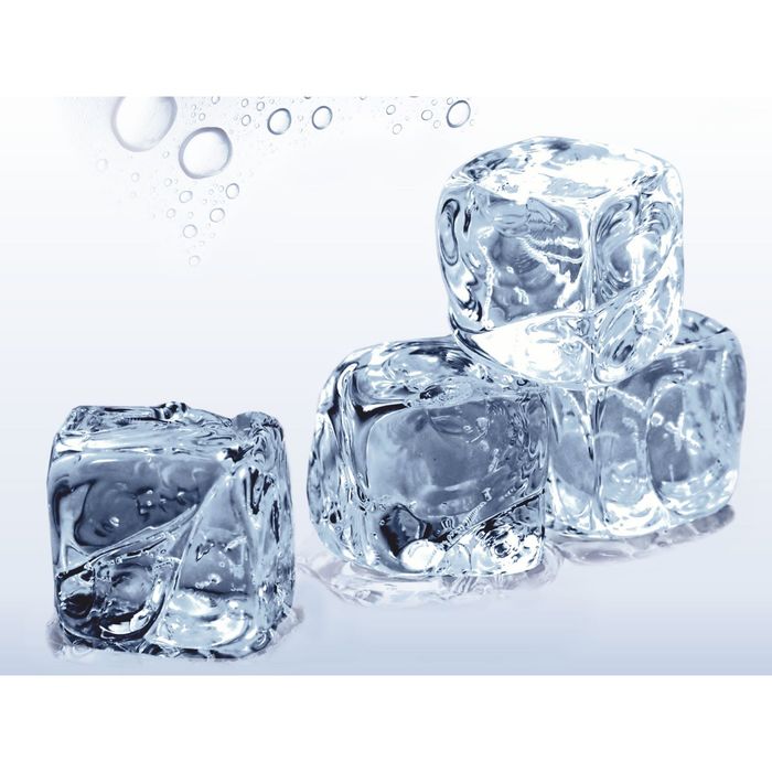 Стеклянный фартук закаленное стекло М1 "Кубики льда", 600х800х4