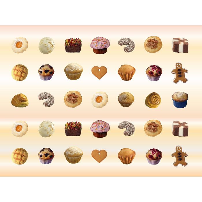 Стеклянный фартук закаленное стекло М1 "Сладости-2", 600х800х4