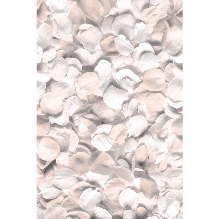 Стеклянный фартук закаленное стекло М1 "Белые лепестки", 600х400х4