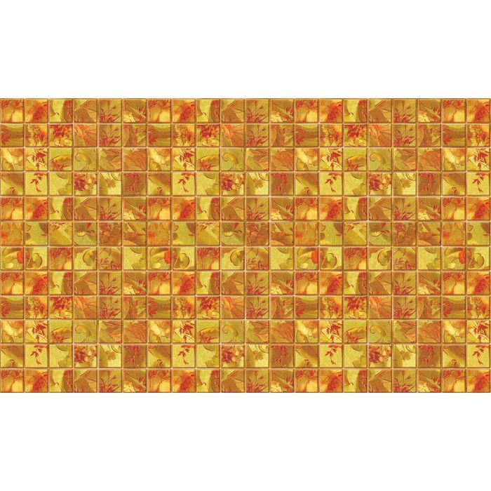 Стеклянный фартук закаленное стекло М1 "Осеняя абстракция", 600х1000х4