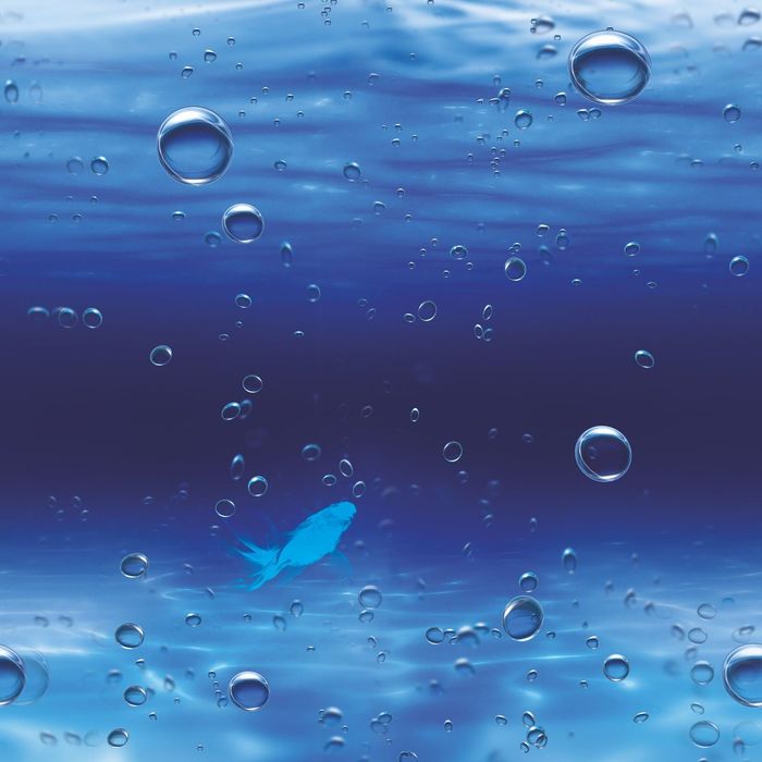 Стеклянный фартук закаленное стекло М1 "Под водой", 600х600х4