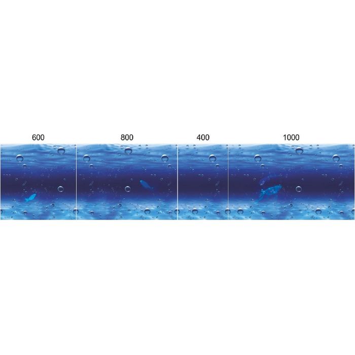 Стеклянный фартук закаленное стекло М1 "Под водой", 600х600х4