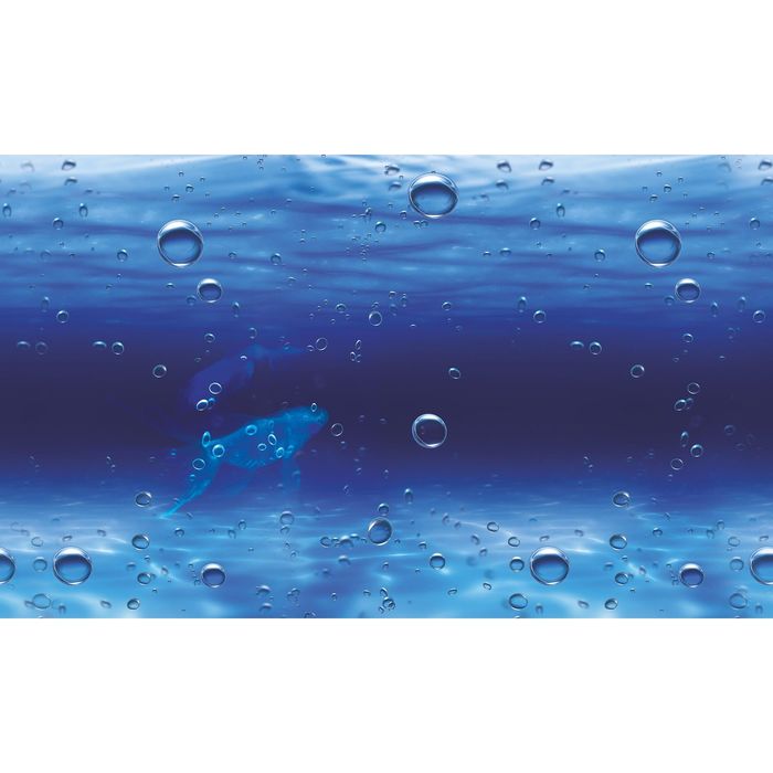 Стеклянный фартук закаленное стекло М1 "Под водой", 600х1000х4