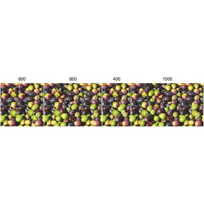 Стеклянный фартук закаленное стекло М1 "Яблоки", 600х400х4