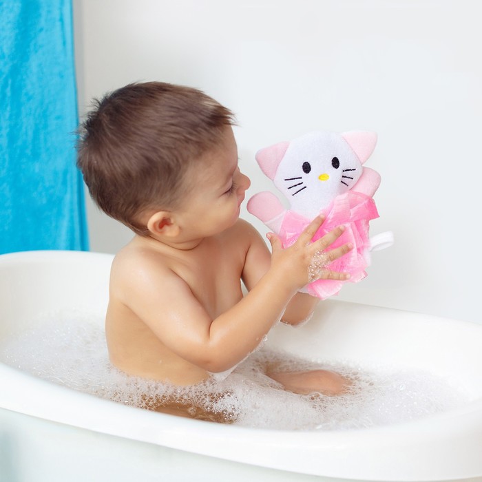 Мочалка детская «Кошечка», от 0 мес.