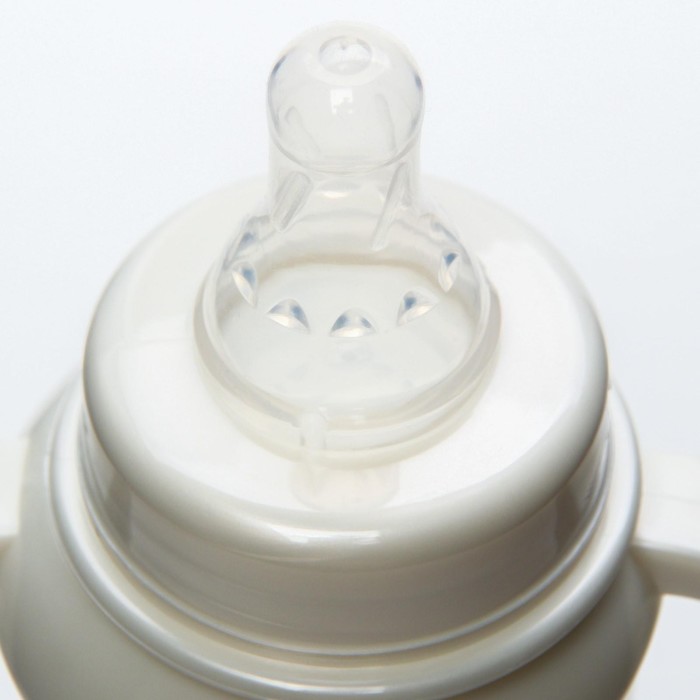 Бутылочка для кормления Just Lubby с ручками, 250 мл, от 0 мес., цвета МИКС