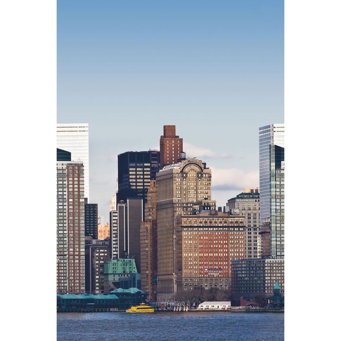 Стеклянный фартук закаленное стекло М1 "Город", 600х400х4