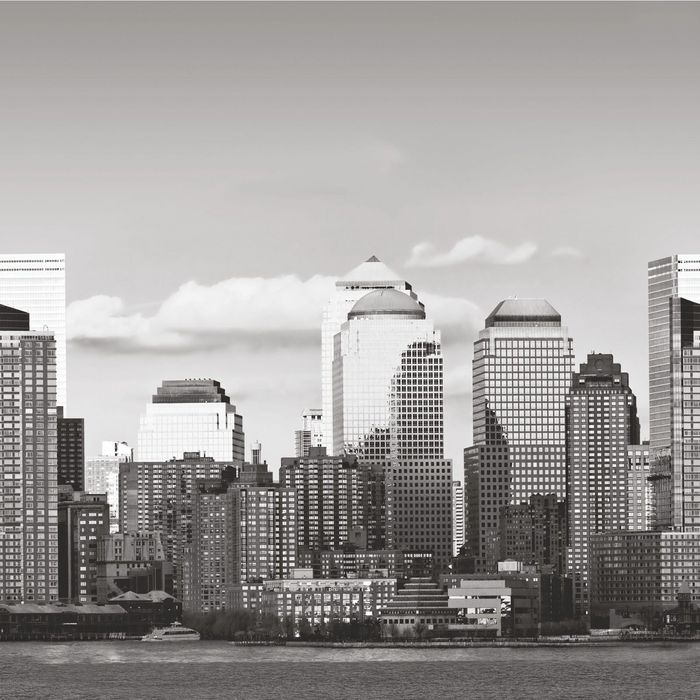 Стеклянный фартук закаленное стекло М1 "Город черно-белый", 600х600х4