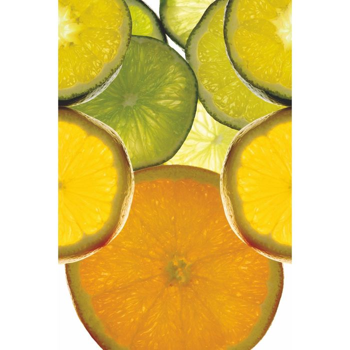 Стеклянный фартук закаленное стекло М1 "Фрукты-2", 600х400х4