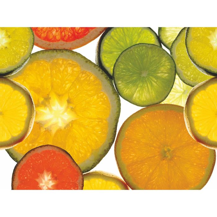 Стеклянный фартук закаленное стекло М1 "Фрукты-2", 600х800х4